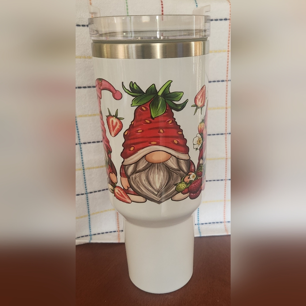 Strawberry Gnome Travel Mug